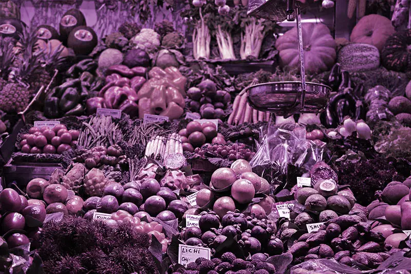 an abundance of vegetables in a market place