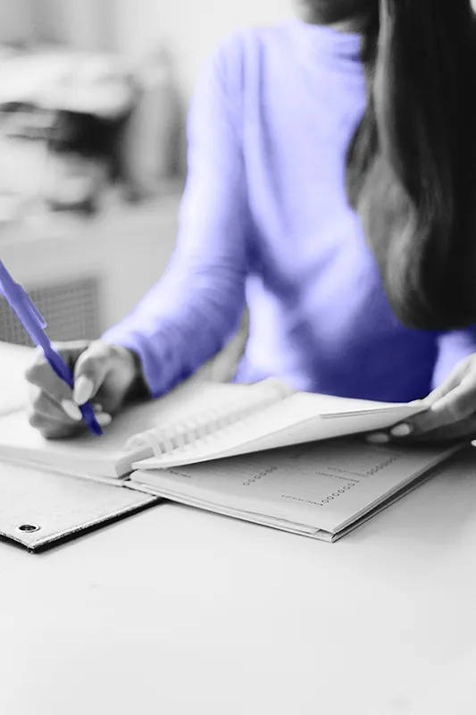 Woman journalling